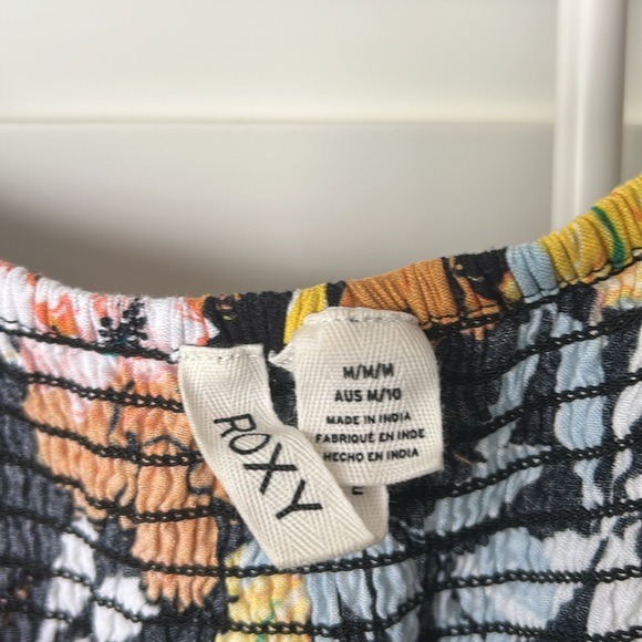 Roxy Orange and White Smocked Mini Sundress - Picture 5 of 6